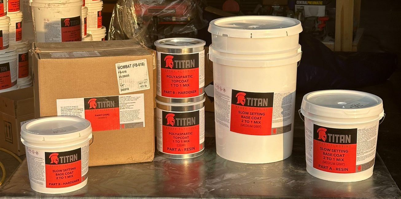 Slow setting Base coat for 275 square foot DIY Garage floor kit